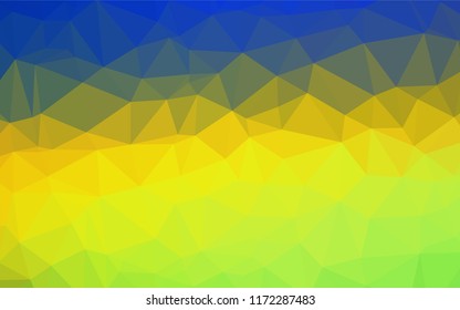 Dark Blue, Yellow vector abstract polygonal cover. A vague abstract illustration with gradient. The elegant pattern can be used as part of a brand book.