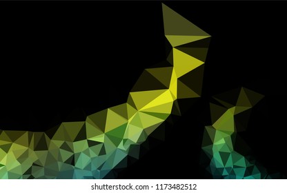 Dark Blue, Yellow vector abstract mosaic pattern. A sample with polygonal shapes. A completely new design for your business.
