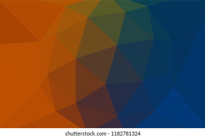 Dark Blue, Yellow vector abstract polygonal pattern. Colorful abstract illustration with triangles. Textured pattern for your backgrounds.