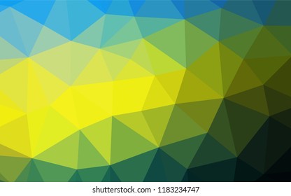 Dark Blue, Yellow vector abstract polygonal layout. Modern geometrical abstract illustration with gradient. The completely new template can be used for your brand book.