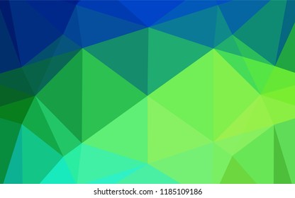 Dark Blue, Yellow vector abstract mosaic pattern. A sample with polygonal shapes. The textured pattern can be used for background.
