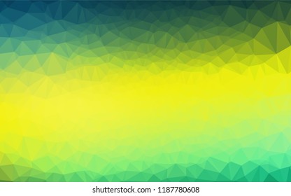 Dark Blue, Yellow vector abstract polygonal cover. Creative illustration in halftone style with gradient. Brand new design for your business.