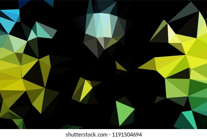 Dark Blue, Yellow vector abstract mosaic background. A sample with polygonal shapes. Brand new design for your business.
