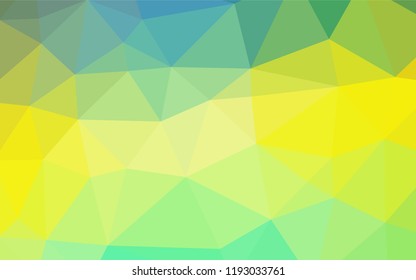 Dark Blue, Yellow vector abstract mosaic backdrop. Triangular geometric sample with gradient.  A completely new template for your business design.