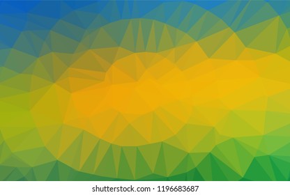 Dark Blue, Yellow vector abstract polygonal cover. Glitter abstract illustration with an elegant design. The elegant pattern can be used as part of a brand book.