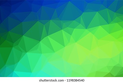 Dark Blue, Yellow vector abstract polygonal layout. Glitter abstract illustration with an elegant design. A completely new template for your business design.