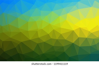 Dark Blue, Yellow vector abstract mosaic pattern. A completely new color illustration in a vague style. The best triangular design for your business.
