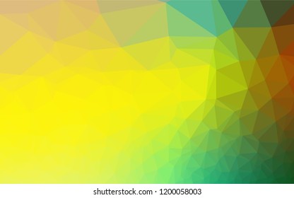 Dark Blue, Yellow vector abstract mosaic backdrop. Shining illustration, which consist of triangles. A completely new template for your business design.