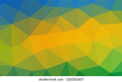 Dark Blue, Yellow vector abstract mosaic pattern. Shining colored illustration in a Brand new style. Triangular pattern for your business design.