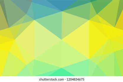 Dark Blue, Yellow vector abstract mosaic pattern. Creative illustration in halftone style with gradient. A completely new template for your business design.