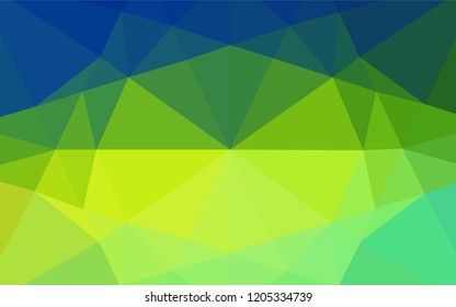Dark Blue, Yellow vector abstract polygonal cover. A completely new color illustration in a vague style. Brand new design for your business.