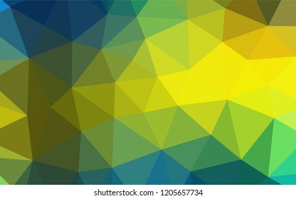 Dark Blue, Yellow vector abstract mosaic backdrop. Colorful abstract illustration with gradient. Triangular pattern for your business design.