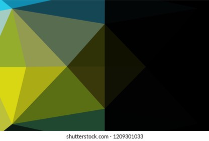 Dark Blue, Yellow vector abstract polygonal layout. Colorful abstract illustration with gradient. A completely new design for your business.