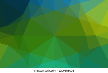 Dark Blue, Yellow vector abstract polygonal cover. Shining colored illustration in a Brand new style. Brand new design for your business.