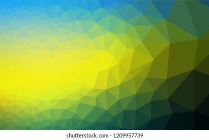 Dark Blue, Yellow vector abstract polygonal texture. Glitter abstract illustration with an elegant design. A completely new template for your business design.