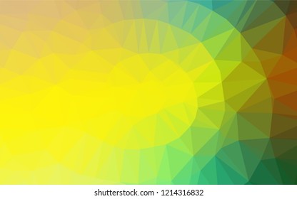 Dark Blue, Yellow vector abstract polygonal texture. Creative geometric illustration in Origami style with gradient. A completely new template for your business design.