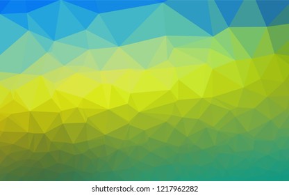 Dark Blue, Yellow vector abstract mosaic backdrop. Brand new colored illustration in blurry style with gradient. Brand new style for your business design.