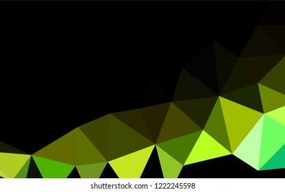 Dark Blue, Yellow vector abstract polygonal cover. Modern geometrical abstract illustration with gradient. Triangular pattern for your business design.