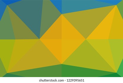 Dark Blue, Yellow vector abstract polygonal layout. Colorful abstract illustration with gradient. The elegant pattern can be used as part of a brand book.
