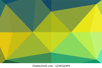 Dark Blue, Yellow vector abstract mosaic pattern. Glitter abstract illustration with an elegant design. A completely new design for your business.