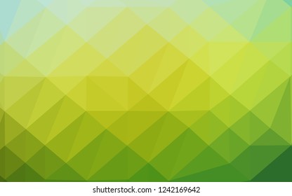 Dark Blue, Yellow vector abstract polygonal texture. Colorful illustration in Origami style with gradient.  Completely new template for your business design.