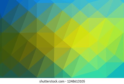Dark Blue, Yellow vector abstract polygonal layout. A completely new color illustration in a vague style. Completely new design for your business.