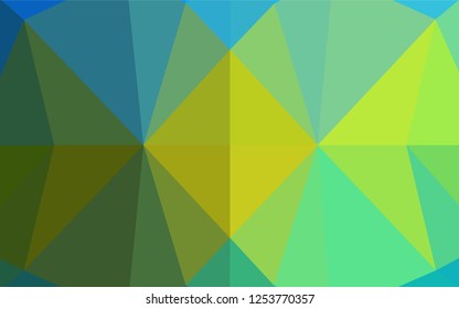 Dark Blue, Yellow vector abstract mosaic background. A vague abstract illustration with gradient. A completely new design for your business.