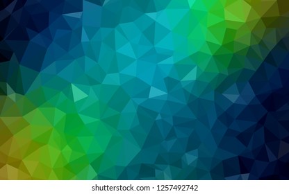 Dark Blue, Yellow vector abstract polygonal pattern. Shining polygonal illustration, which consist of triangles. Brand new style for your business design.