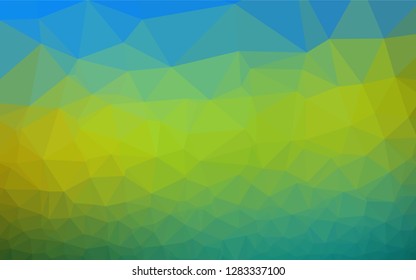 Dark Blue, Yellow vector abstract polygonal cover. A completely new color illustration in a vague style. A completely new design for your business.