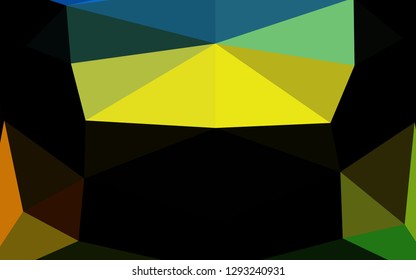 Dark Blue, Yellow vector abstract mosaic background. Colorful abstract illustration with gradient. Brand new design for your business.