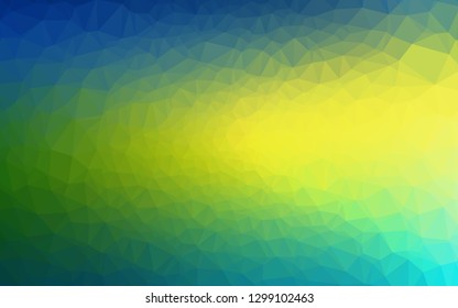 Dark Blue, Yellow vector abstract polygonal texture. Colorful abstract illustration with gradient. Completely new template for your business design.