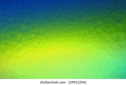 Dark Blue, Yellow vector abstract polygonal layout. An elegant bright illustration with gradient. New texture for your design.