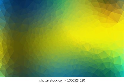 Dark Blue, Yellow vector abstract mosaic pattern. A completely new color illustration in a vague style. The best triangular design for your business.