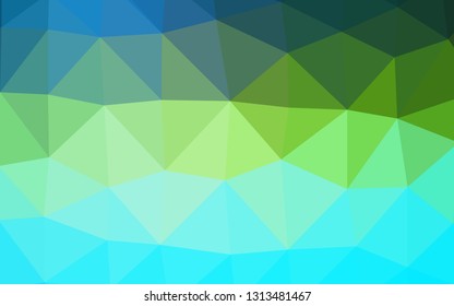 Dark Blue, Yellow vector abstract polygonal texture. A sample with polygonal shapes. Template for your brand book.