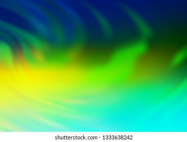 Dark Blue, Yellow vector abstract blurred template. Colorful abstract illustration with gradient. A new texture for your design.
