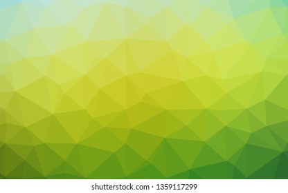 Dark Blue, Yellow vector abstract polygonal layout. Creative illustration in halftone style with gradient. Textured pattern for background.