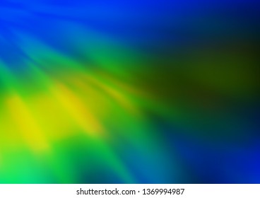 Dark Blue, Yellow vector abstract blurred pattern. Colorful illustration in abstract style with gradient. Brand new design for your business.