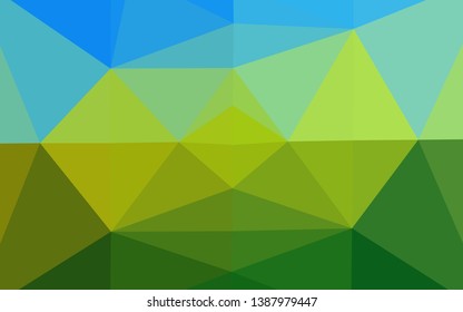 Dark Blue, Yellow vector abstract polygonal cover. A sample with polygonal shapes. Brand new design for your business.