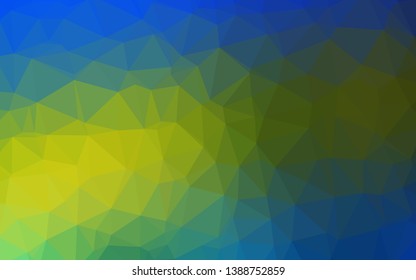 Dark Blue, Yellow vector abstract polygonal texture. Shining colored illustration in a Brand new style. Brand new style for your business design.
