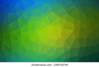 Dark Blue, Yellow vector abstract polygonal texture. An elegant bright illustration with gradient. Brand new style for your business design.