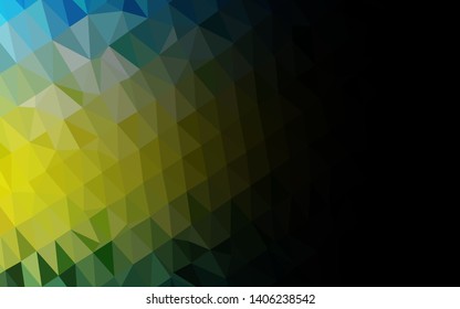 Dark Blue, Yellow vector abstract mosaic backdrop. Modern geometrical abstract illustration with gradient. Completely new design for your business.