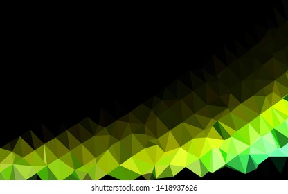 Dark Blue, Yellow vector abstract mosaic backdrop. A completely new color illustration in a vague style. The best triangular design for your business.