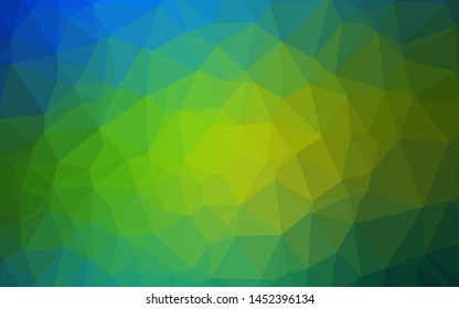 Dark Blue, Yellow vector abstract polygonal texture. Shining colored illustration in a Brand new style. Polygonal design for your web site.