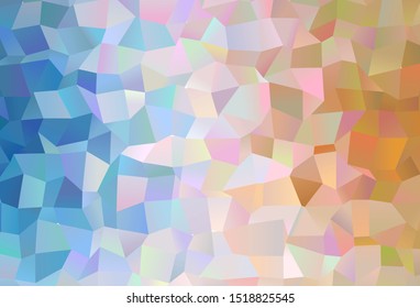 Dark Blue, Yellow vector abstract mosaic pattern. A sample with polygonal shapes. Template for cell phone's backgrounds.