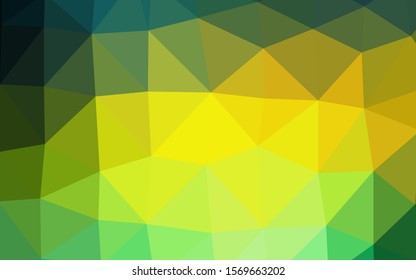 Dark Blue, Yellow vector abstract mosaic backdrop. Colorful abstract illustration with gradient. Completely new design for your business.
