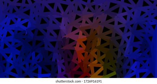 Textura de triángulo abstracto de vector amarillo azul oscuro. Ilustración abstracta con triángulos de gradiente elegantes. Diseño moderno para tus aplicaciones.