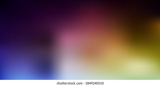 Dibujo de borrón abstracto de vector amarillo azul oscuro. Ilustración abstracta de gradiente colorido en estilo borroso. Muestra para tus diseños.