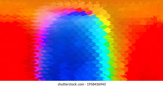 Plantilla de triángulo abstracto vectorial azul oscuro y amarillo. Elegante ilustración abstracta con triángulos gradientes. La mejor opción para tu diseño.