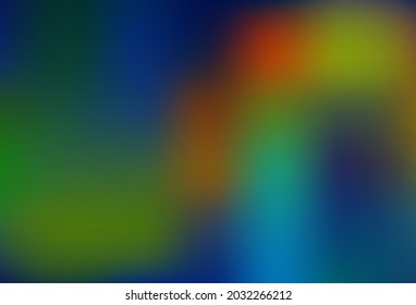 Azul oscuro, plantilla abstracta de vector amarillo. Una elegante ilustración brillante con gradiente. Mejor diseño borroso para su negocio.
