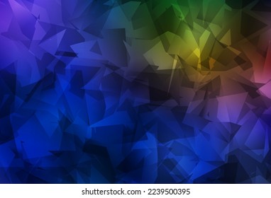 Dark Blue, Yellow vector abstract mosaic backdrop. Modern abstract illustration with triangles. Best triangular design for your business.